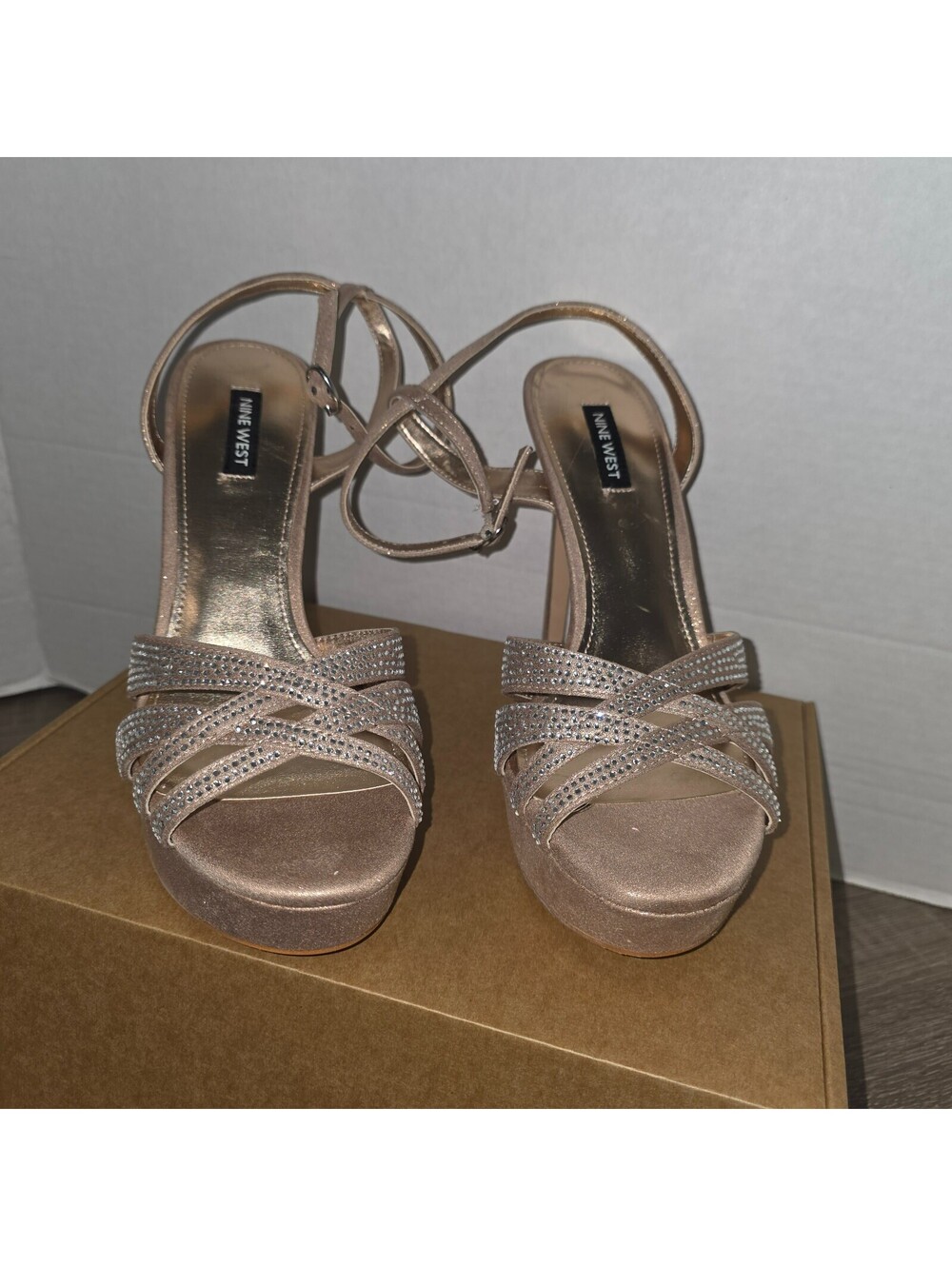 Nine West GoBig Platform Dress Sandals. Size Wn's 9.5